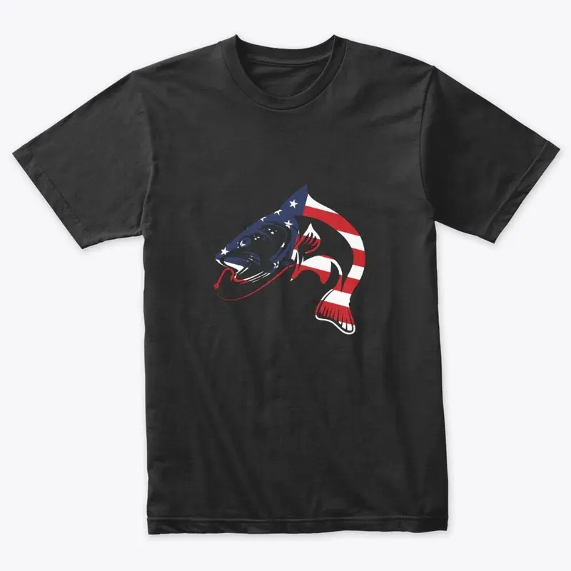 American Flag Fishing design